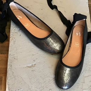 Anthropologie Vanessa Wu Ribbon tied ballet flats